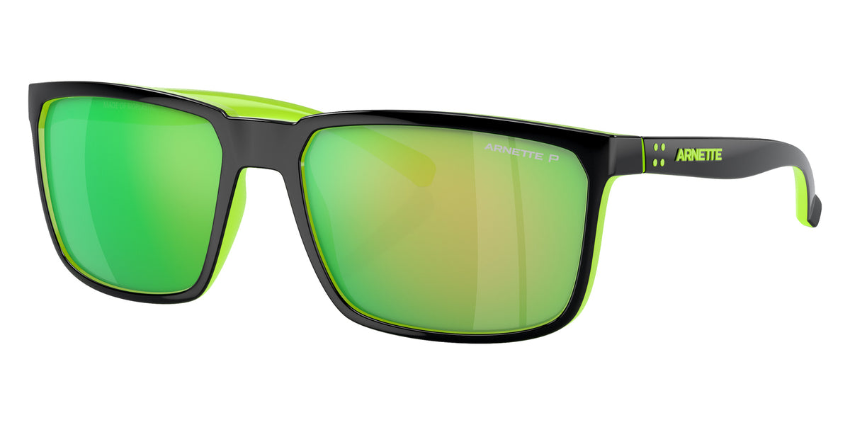 ARNETTE AN4251 Stripe 29421I 58 - Black/Fluo Green / Dark Gray Mirrored Green Polarized #id:an425129421i_s:100105