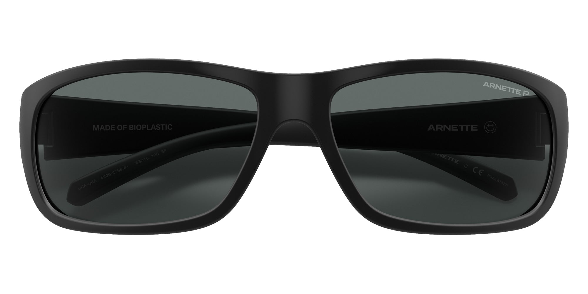 ARNETTE AN4290 Uka-Uka 275881 63 - Matte Black / Polarized Dark Gray #id:an4290275881_s:100125