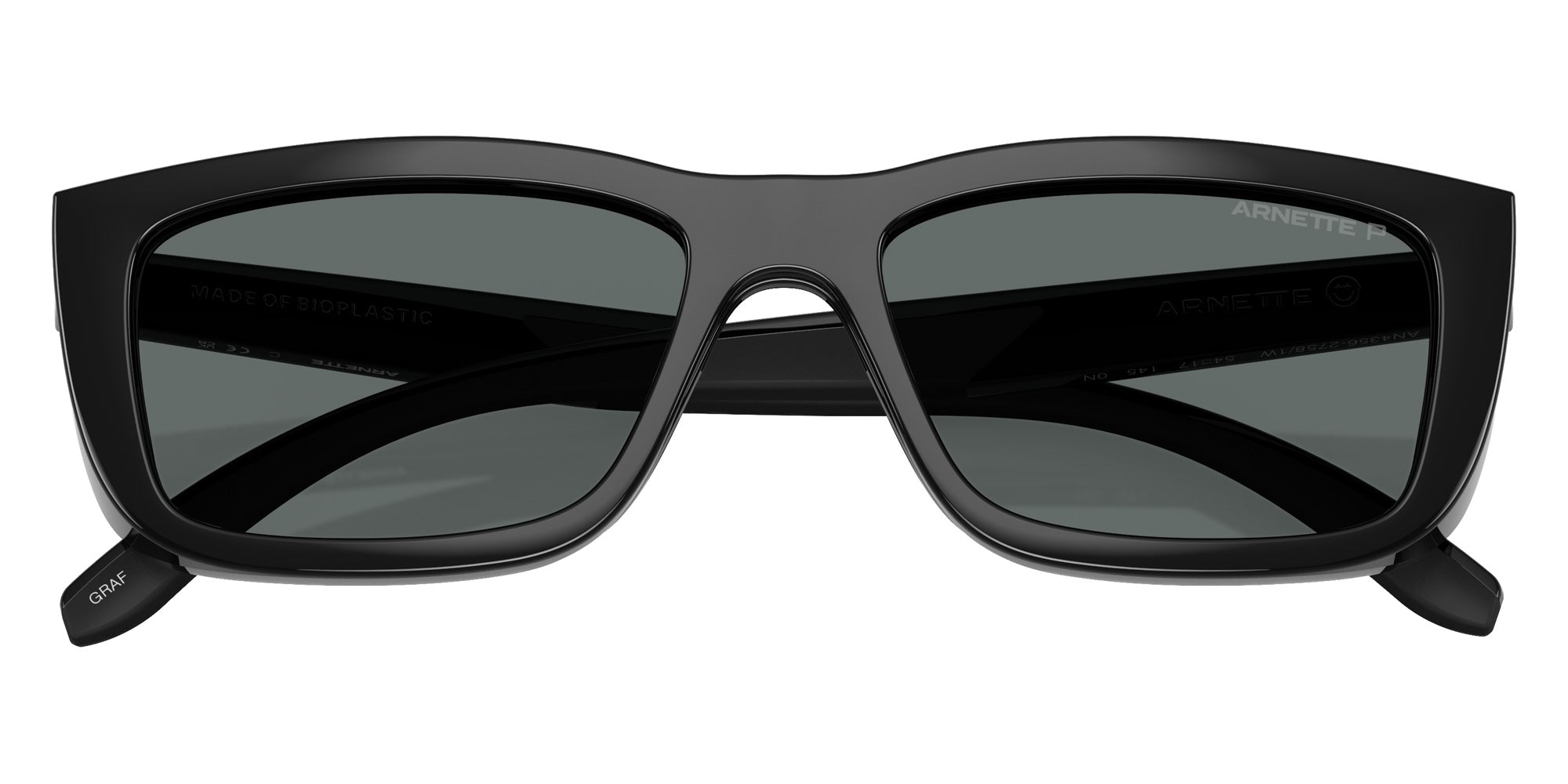 ARNETTE AN4356 Graf 27581W 54 - Black/Black Rubber #id:an435627581w_s:100120