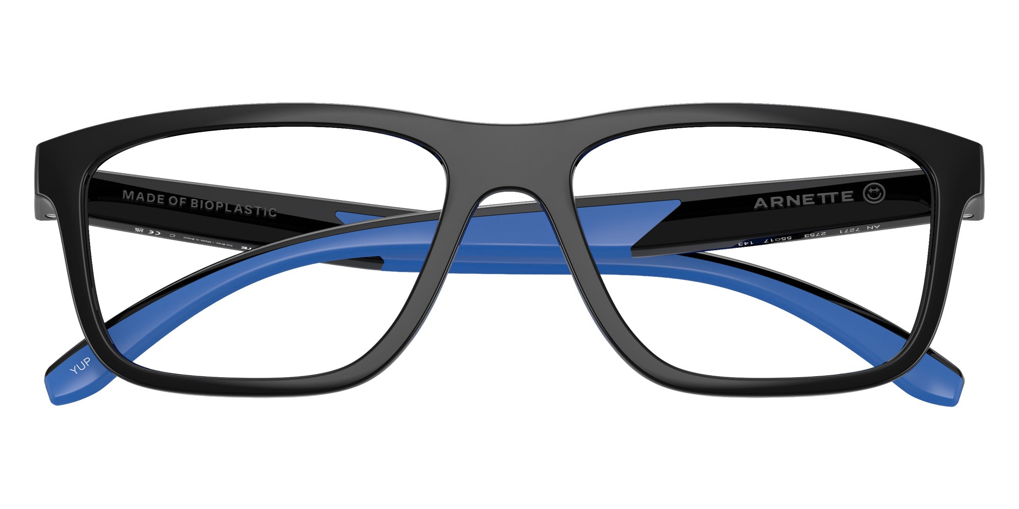 ARNETTE AN7271 YUP 2753 55 - Black/Royal Blue Rubber / Recycled Demo #id:an72712753_s:100125