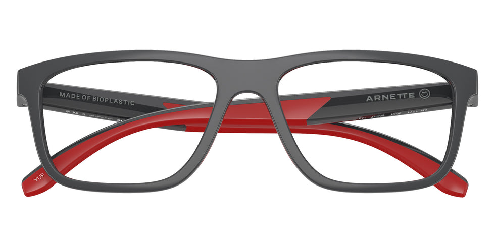 ARNETTE AN7271 YUP 2841 55 - Dark Gray/Red Rubber / Recycled Demo #id:an72712841_s:102125