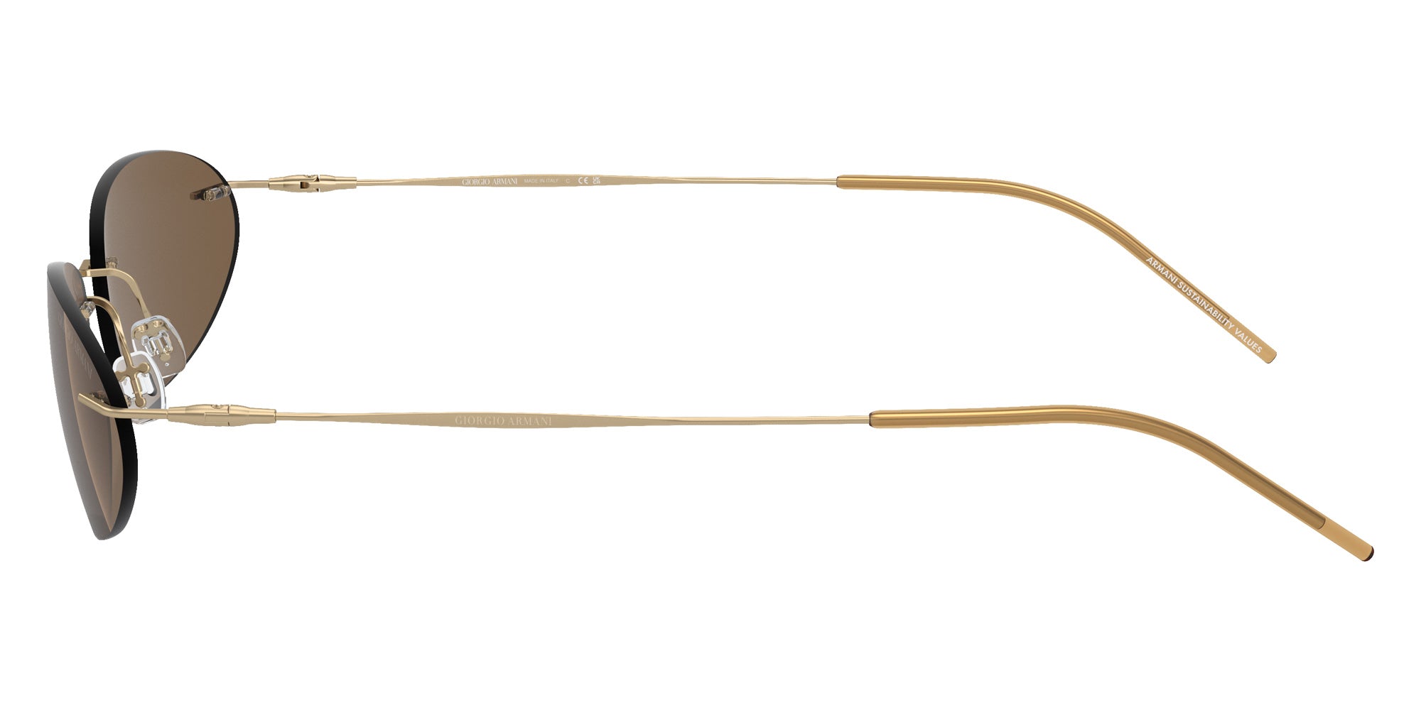 GIORGIO ARMANI AR1508M 300273 58 - Matte Pale Gold / Dark Brown #id:ar1508m300273_s:100110