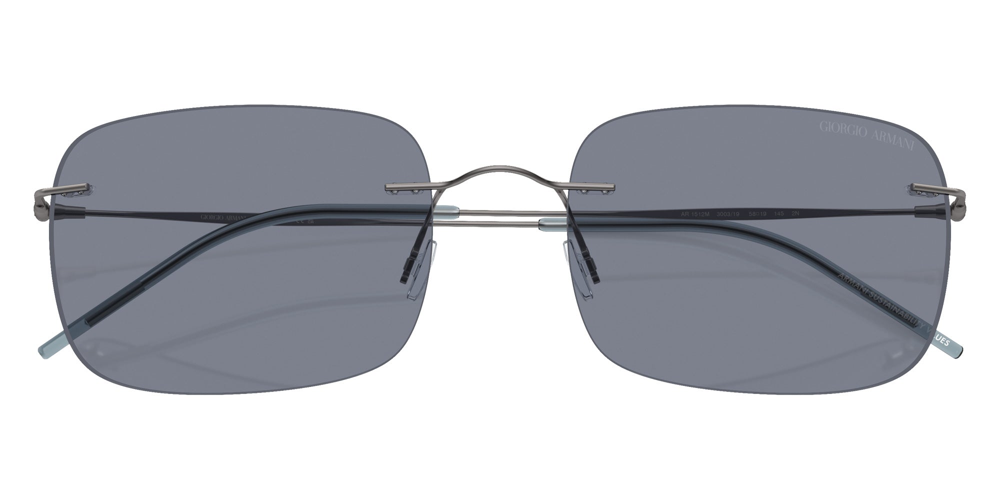 GIORGIO ARMANI AR1512M 300319 58 - Matte Gunmetal / Blue #id:ar1512m300319_s:102120