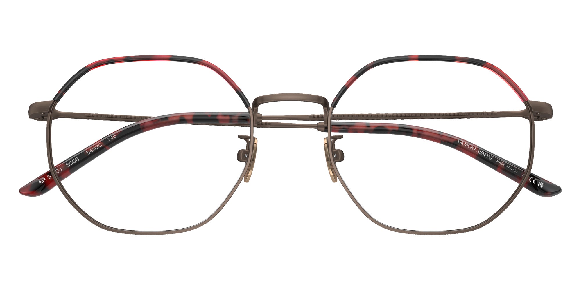 GIORGIO ARMANI AR5130J 3006 54 - Matte Bronze/Red Havana #id:ar5130j3006_s:102120