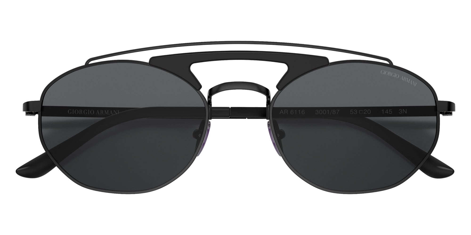 GIORGIO ARMANI AR6116 300187 53 - Matte Black / Gray #id:ar6116300187_s:100120