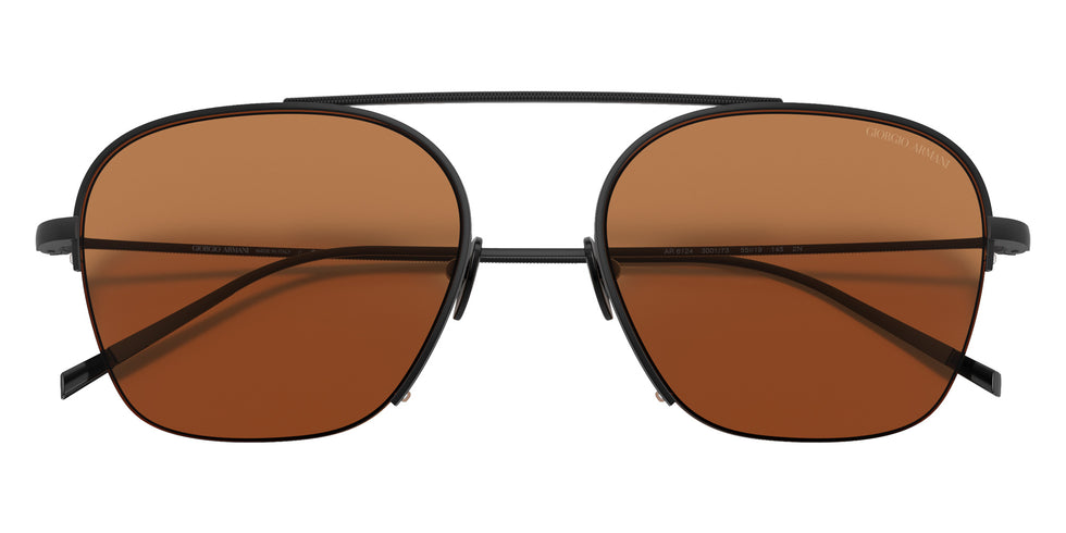 GIORGIO ARMANI AR6124 300173 55 - Matte Black / Brown #id:ar6124300173_s:100120