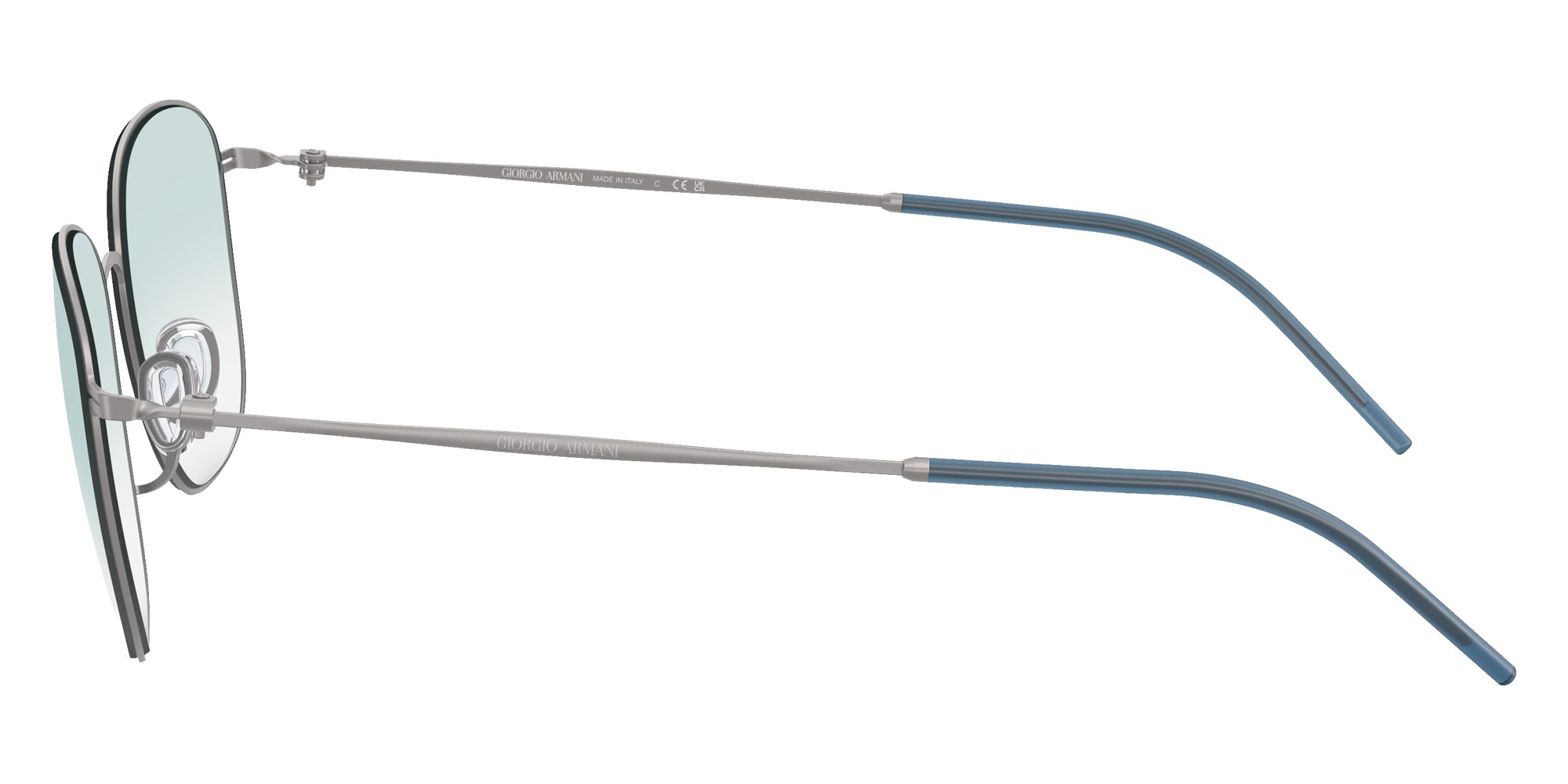 GIORGIO ARMANI AR6168 30033F 54 - Matte Gunmetal / Clear Gradient Light Blue #id:ar616830033f_s:100110