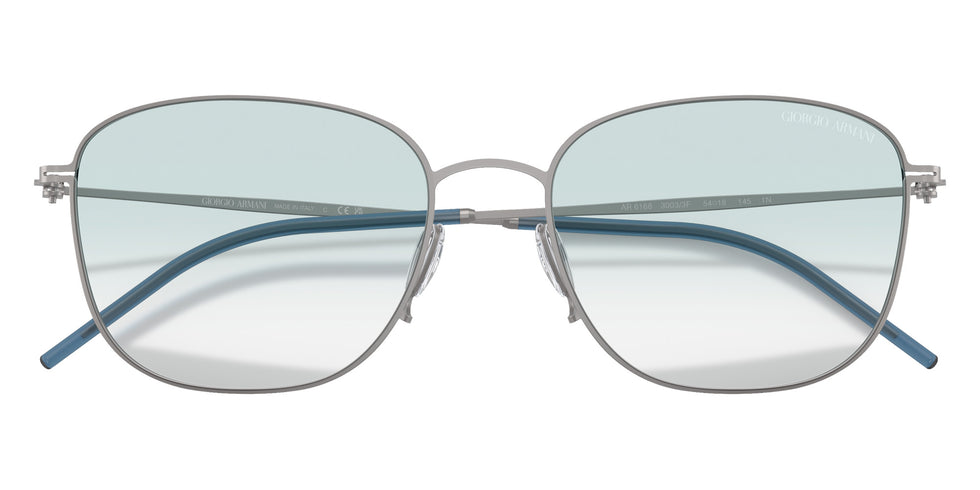 GIORGIO ARMANI AR6168 30033F 54 - Matte Gunmetal / Clear Gradient Light Blue #id:ar616830033f_s:100120