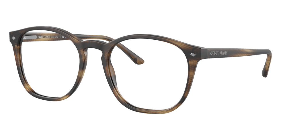 GIORGIO ARMANI AR7074 5405 50 - Striped Matte Dark Brown #id:ar70745405_s:104105