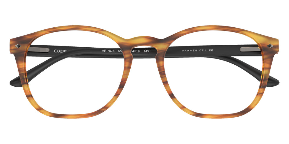 GIORGIO ARMANI AR7074 5562 50 - Matte Striped Light Brown #id:ar70745562_s:108120