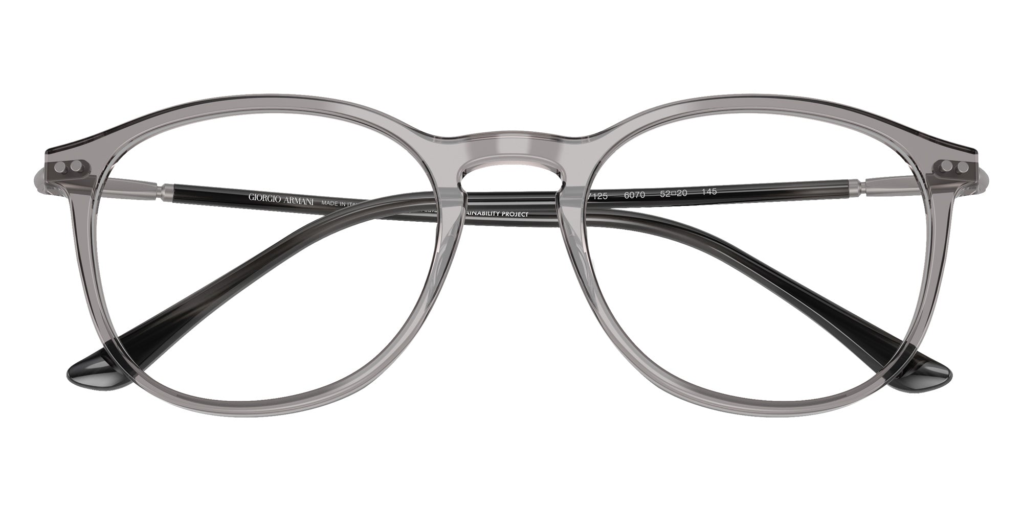GIORGIO ARMANI AR7125 6070 52 - Transparent Gray #id:ar71256070_s:112120