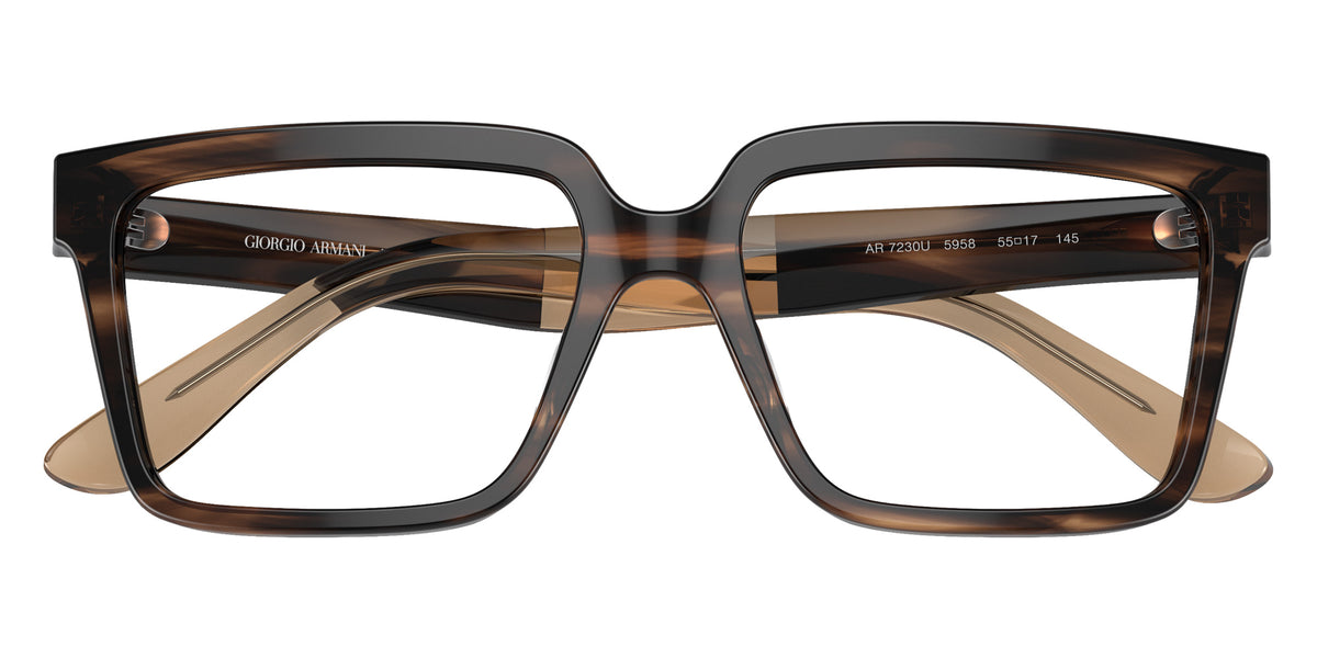 GIORGIO ARMANI AR7230U 5958 55 - Shiny Striped Brown #id:ar7230u5958_s:100120