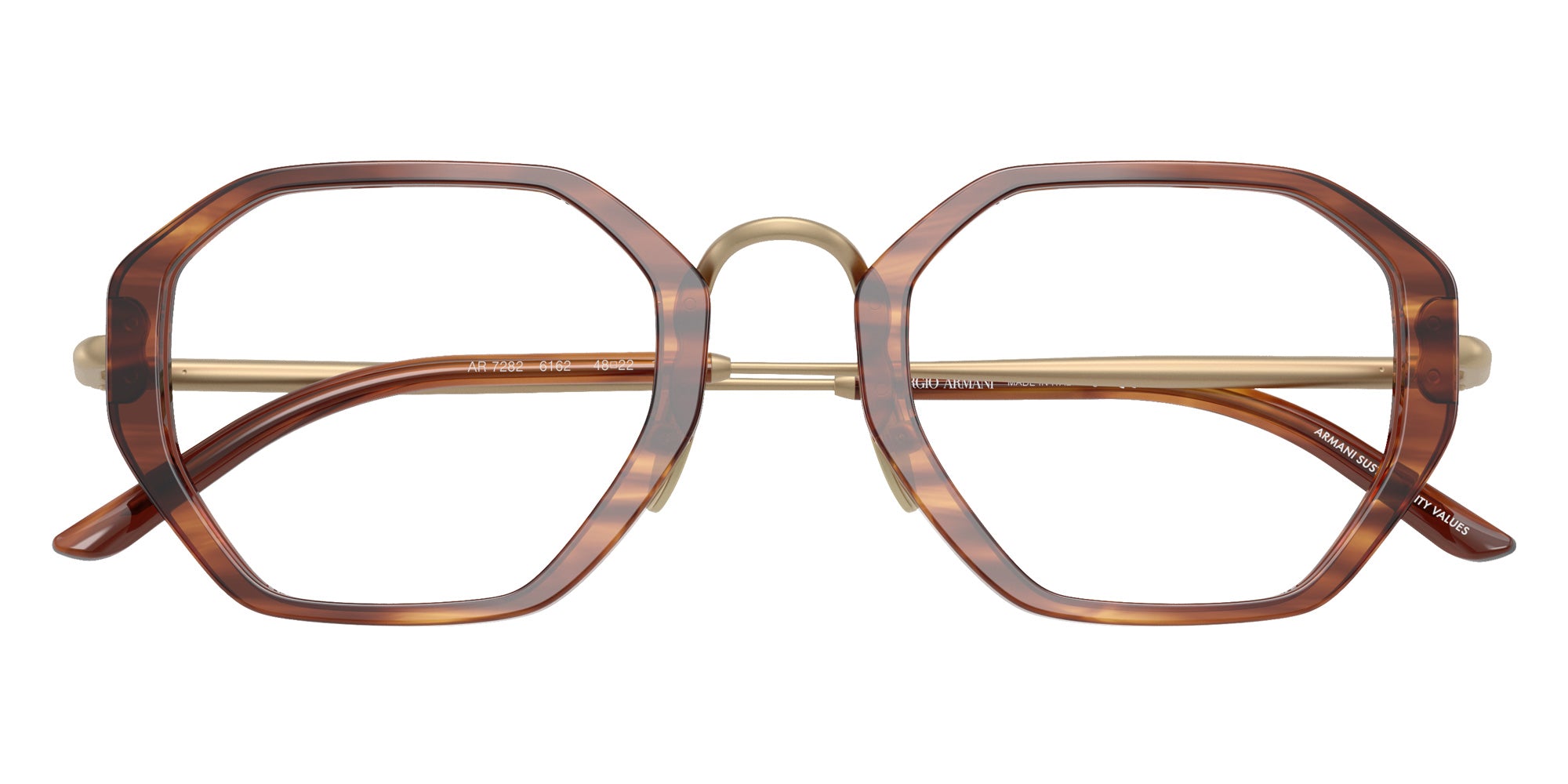 GIORGIO ARMANI AR7282 6162 48 - Striped Brown #id:ar72826162_s:100120