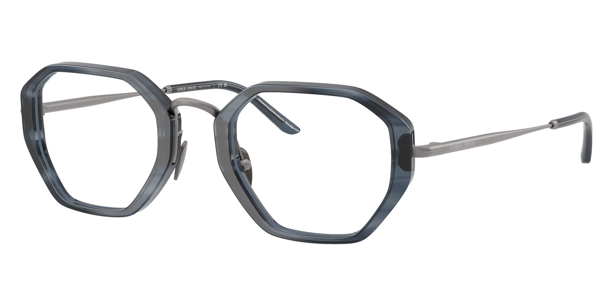 GIORGIO ARMANI AR7282 6303 48 - Striped Smoke #id:ar72826303_s:102105