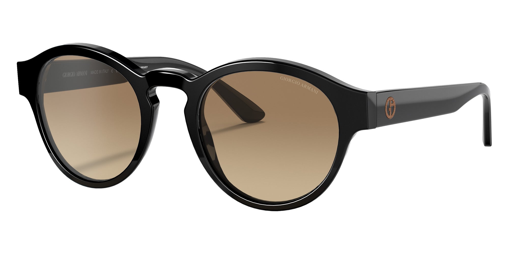 GIORGIO ARMANI AR8146 5875Q4 50 - Black / Clear Gradient Brown Photo #id:ar81465875q4_s:100105