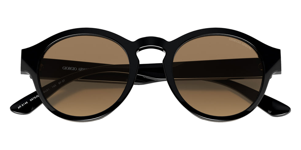 GIORGIO ARMANI AR8146 5875Q4 50 - Black / Clear Gradient Brown Photo #id:ar81465875q4_s:100125