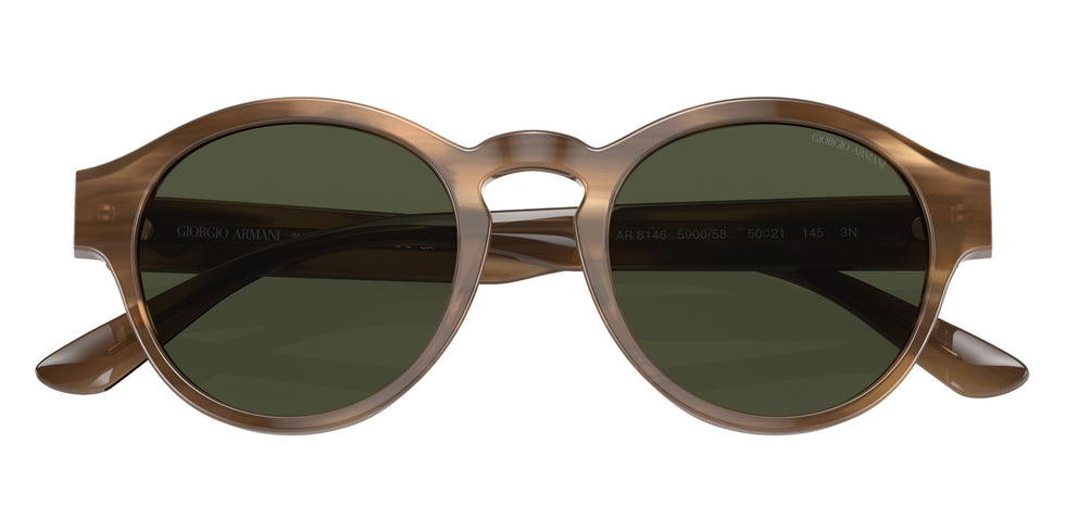 GIORGIO ARMANI AR8146 590058 50 - Striped Brown / Green #id:ar8146590058_s:102120