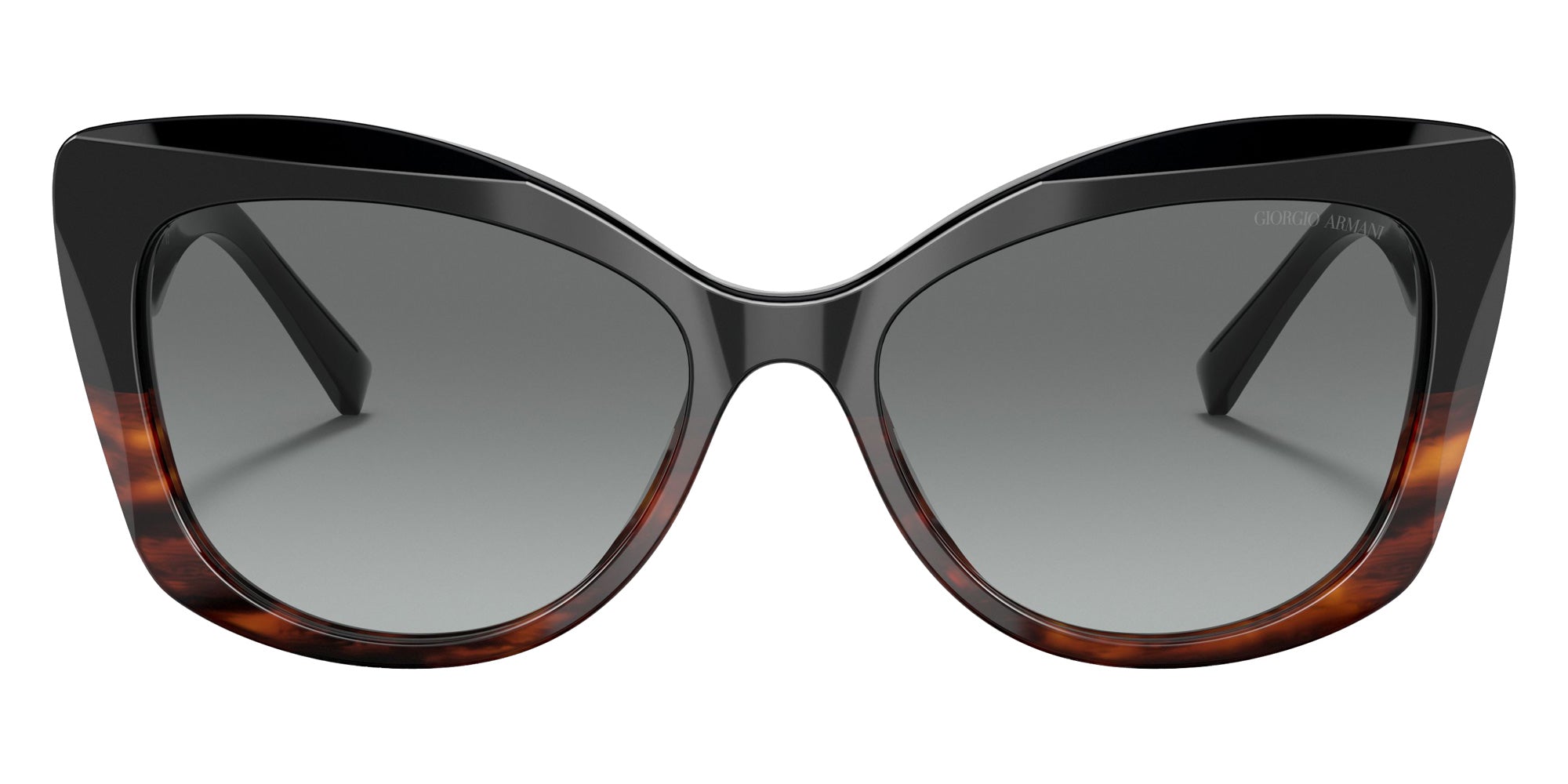 GIORGIO ARMANI AR8161 592811 56 - Black/Striped Brown / Gradient Gray #id:ar8161592811_s:100100