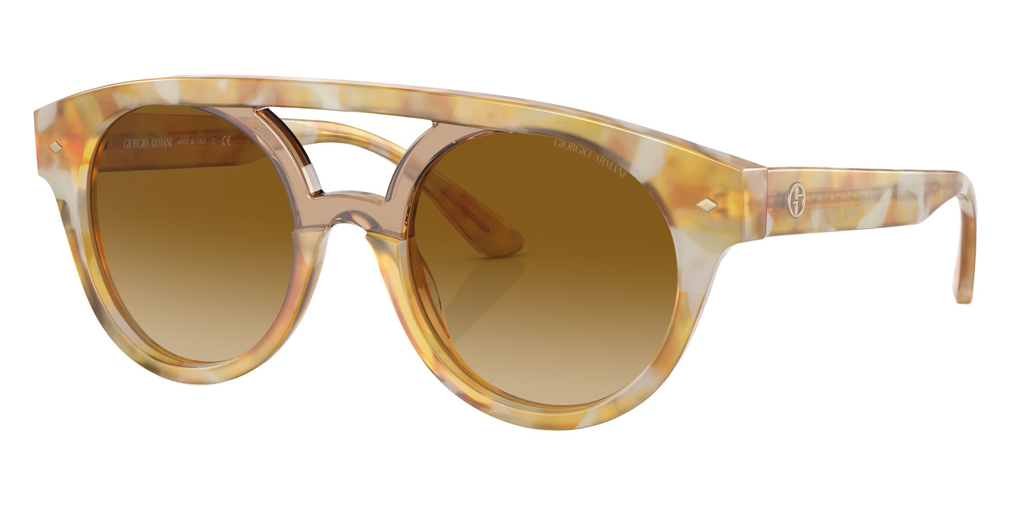 GIORGIO ARMANI AR8163 Runway 57612L 51 - Yellow Tortoise/Brown / Light Yellow Gradient Ochre #id:ar816357612l_s:100105