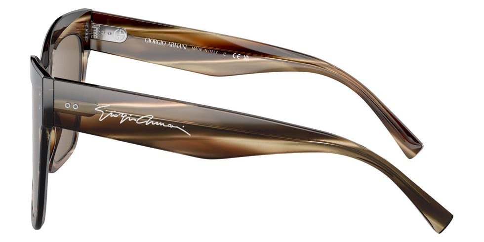 GIORGIO ARMANI AR8175 595473 54 - Striped Brown / Dark Brown #id:ar8175595473_s:102110
