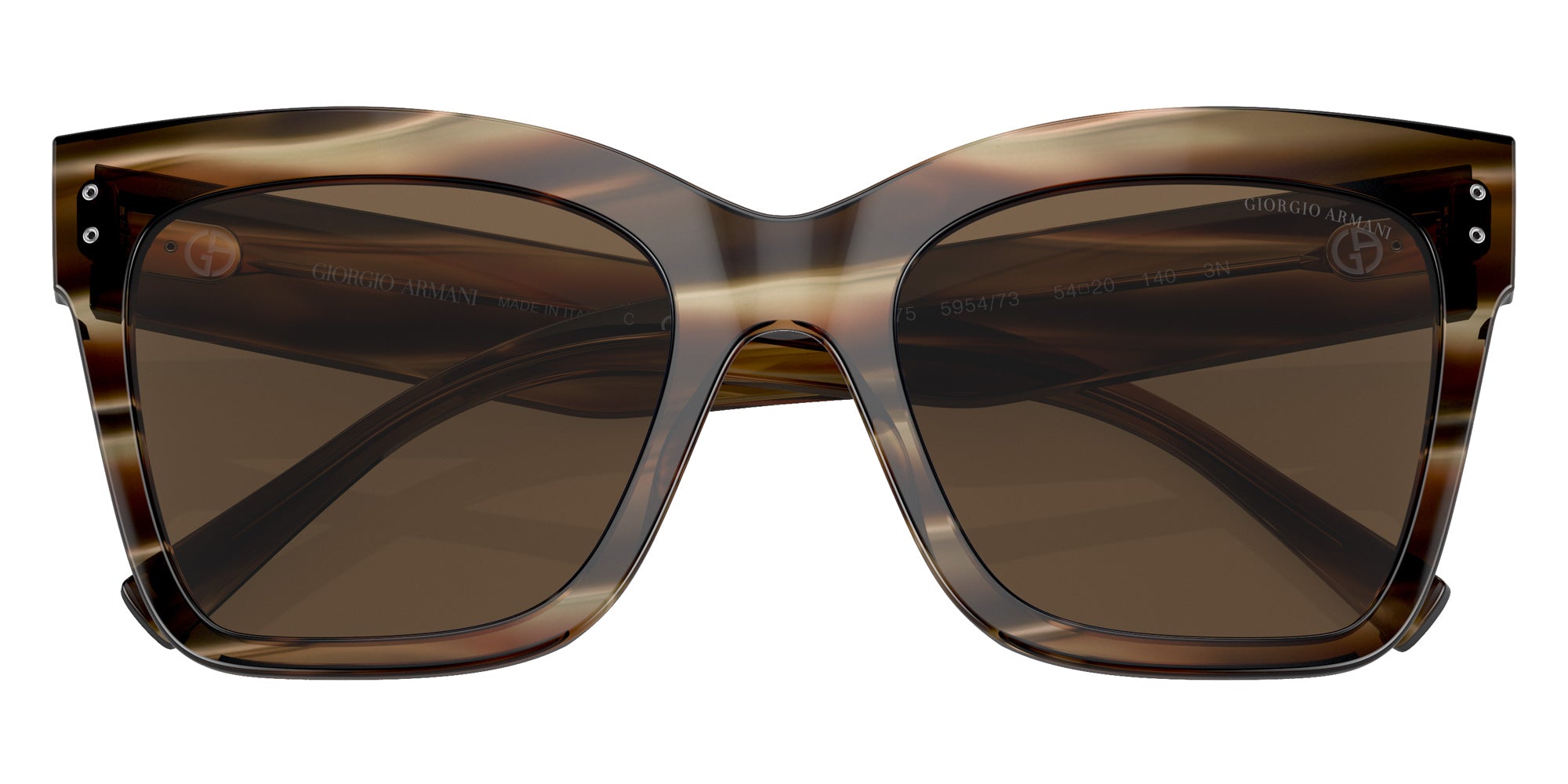 GIORGIO ARMANI AR8175 595473 54 - Striped Brown / Dark Brown #id:ar8175595473_s:102120