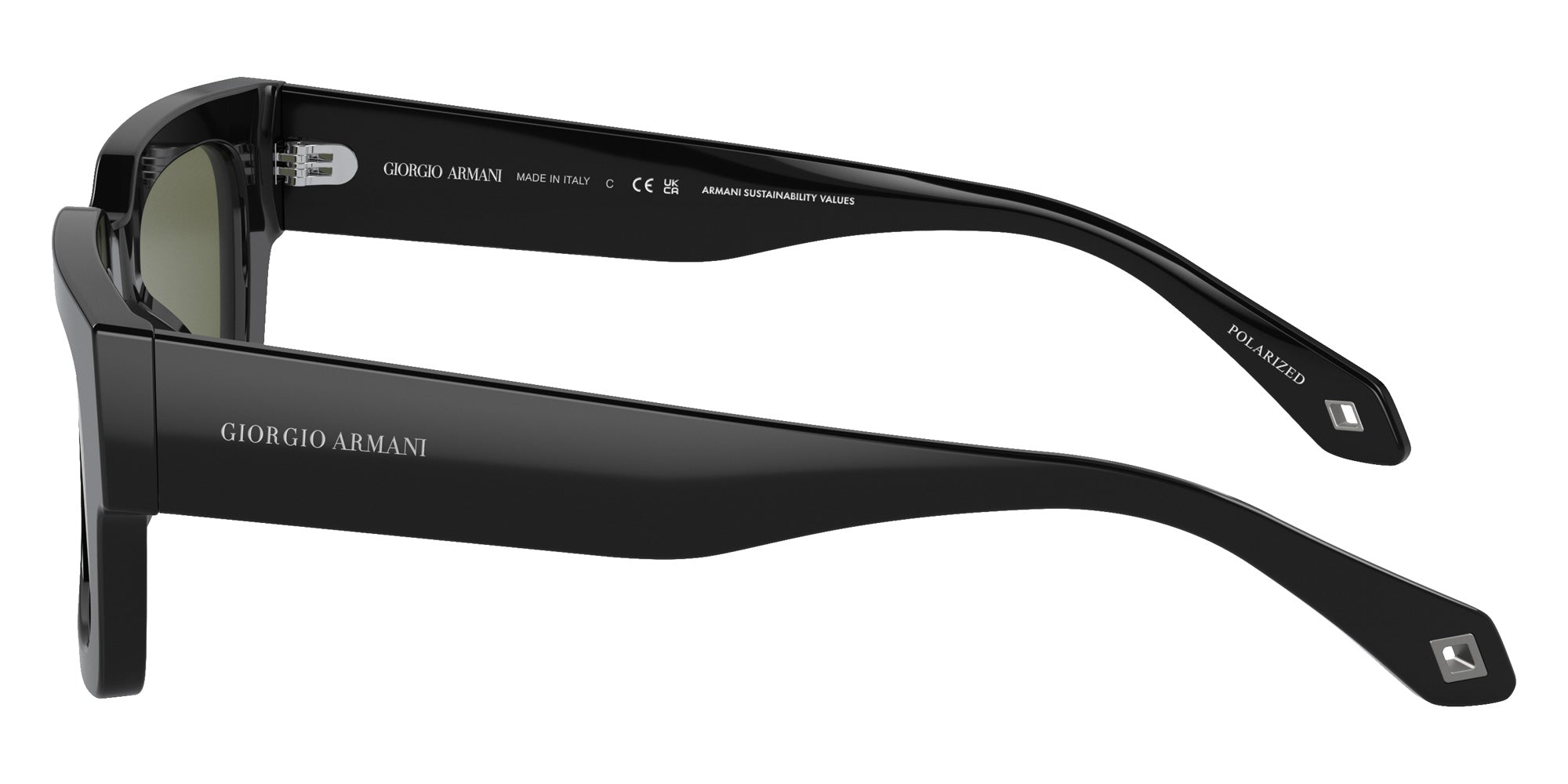 GIORGIO ARMANI AR8184U 587558 52 - Black / Polarized Green #id:ar8184u587558_s:100110