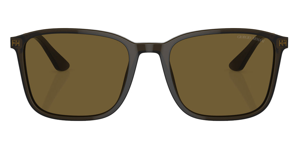 GIORGIO ARMANI AR8197 503073 55 - Transparent Olive Green / Dark Brown #id:ar8197503073_s:100100