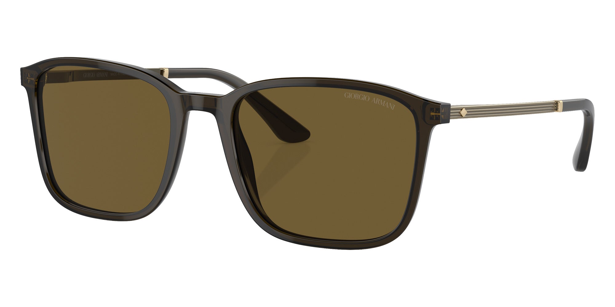 GIORGIO ARMANI AR8197 503073 55 - Transparent Olive Green / Dark Brown #id:ar8197503073_s:100105