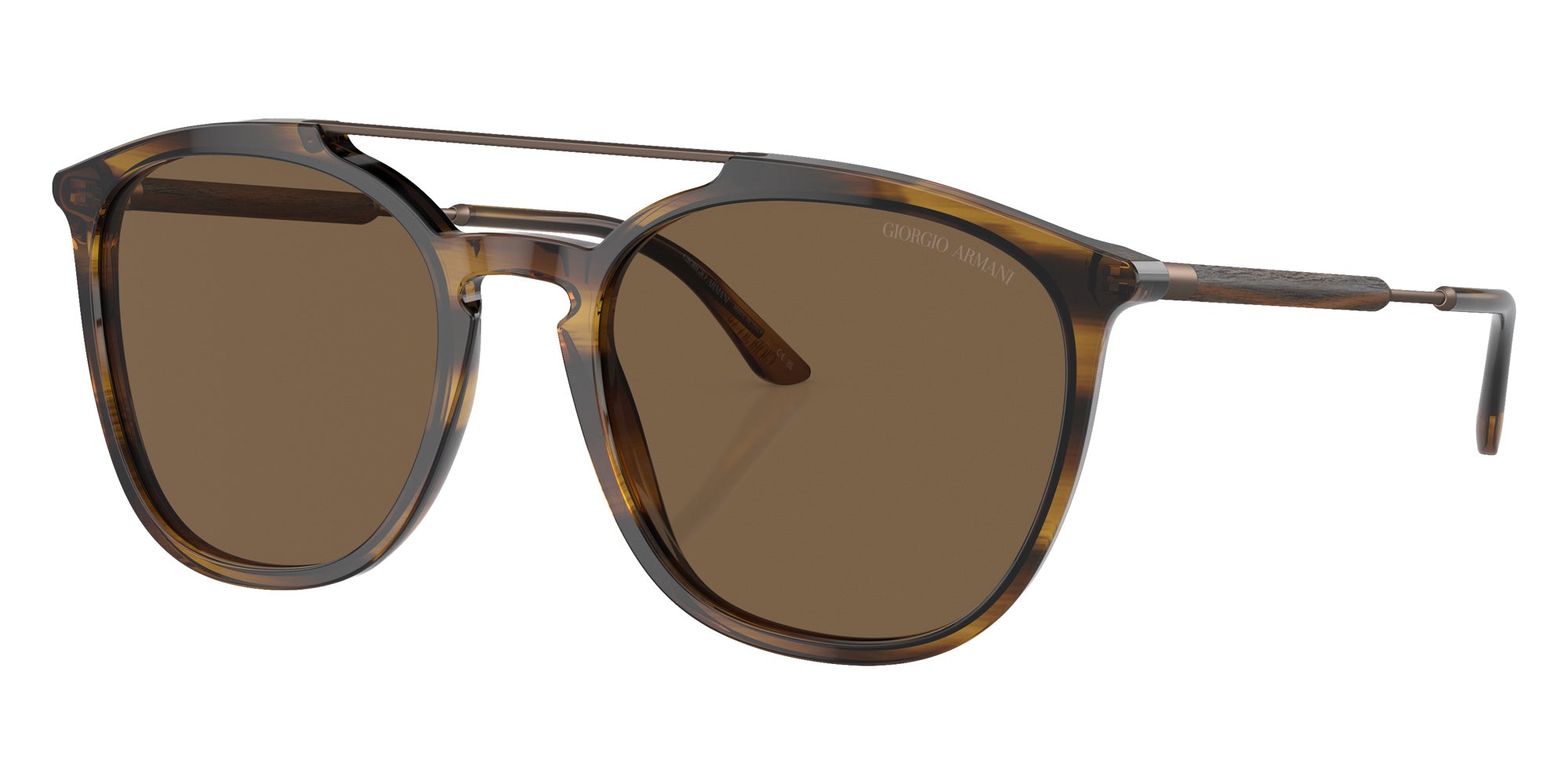 GIORGIO ARMANI AR8198 603773 54 - Striped Brown / Dark Brown #id:ar8198603773_s:100105