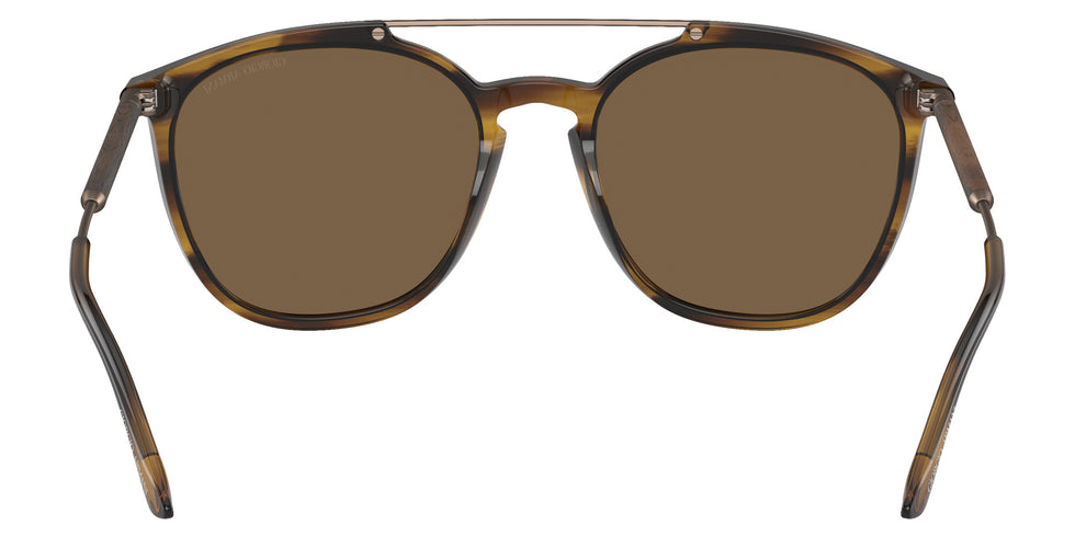 GIORGIO ARMANI AR8198 603773 54 - Striped Brown / Dark Brown #id:ar8198603773_s:100115