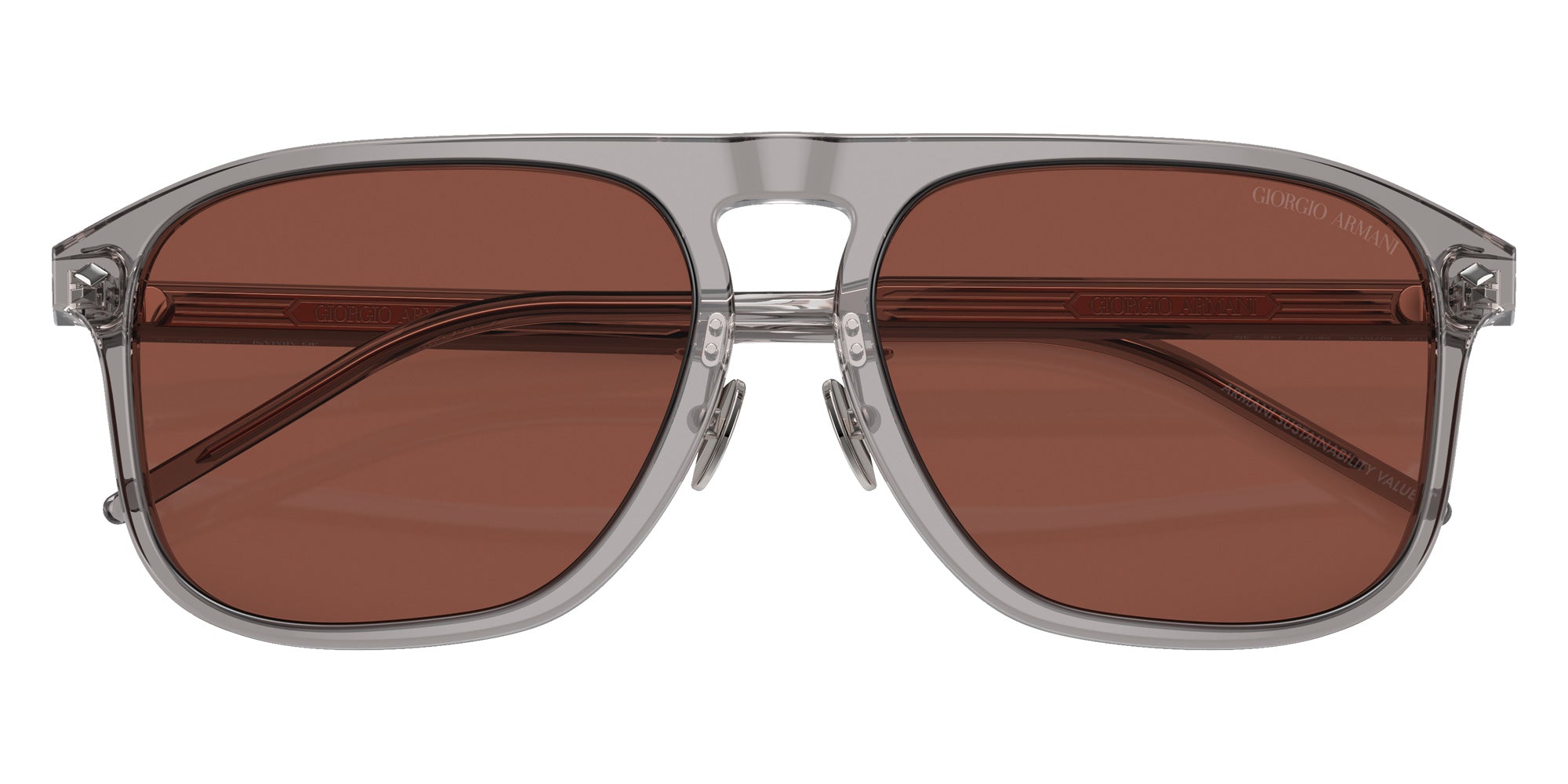 GIORGIO ARMANI AR8212F 6070C5 58 - Transparent Gray / Red #id:ar8212f6070c5_s:100120
