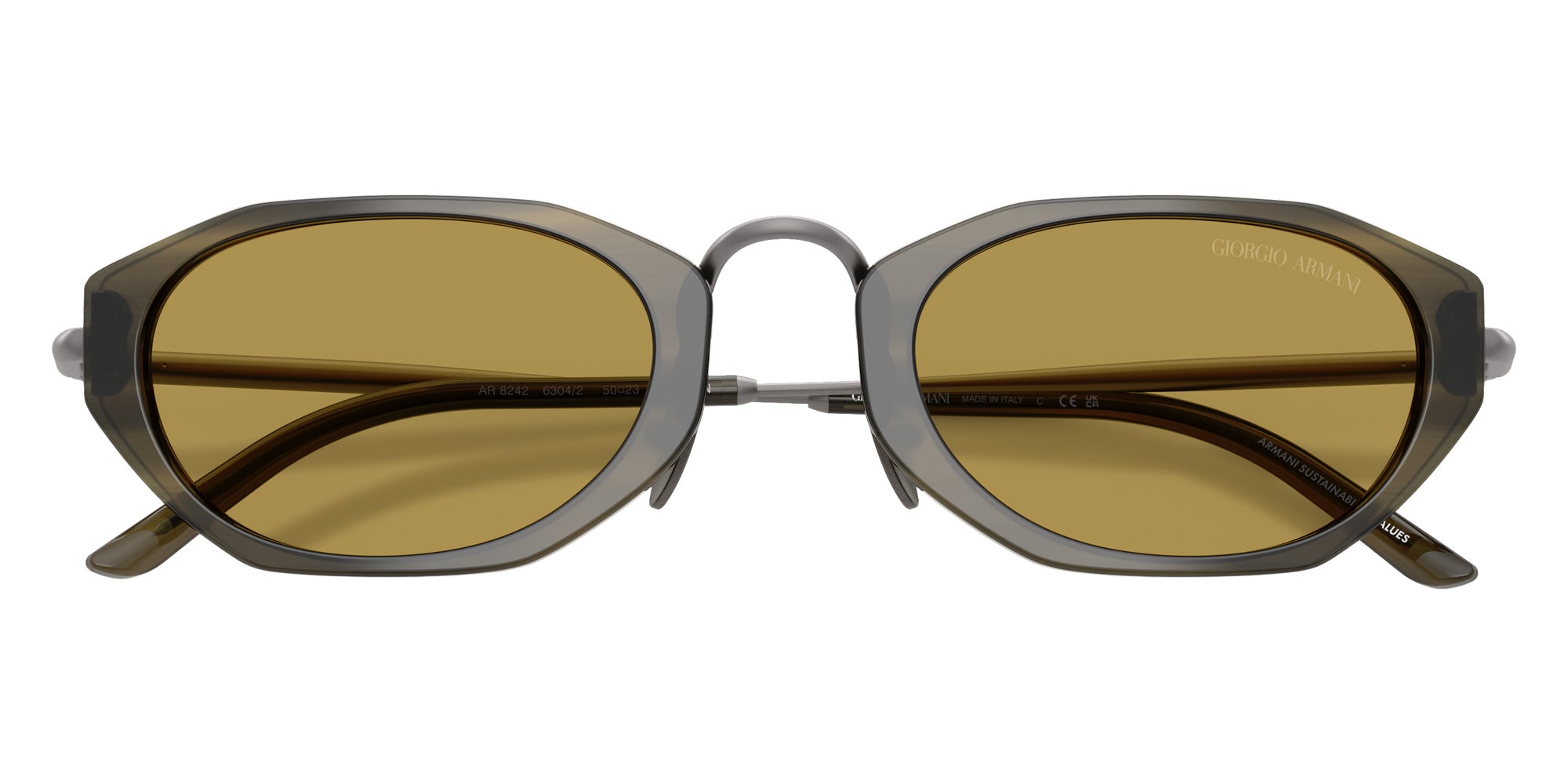 GIORGIO ARMANI AR8242 6304/2 50 - Striped Green / Green #id:ar824263042_s:102120