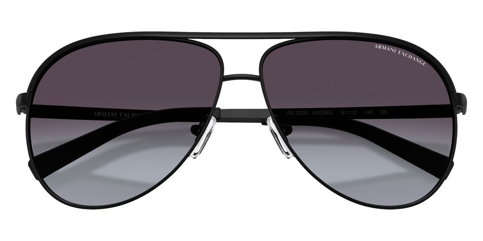 ARMANI EXCHANGE AX2002 60008G 61 - Matte Black / Gray Gradient #id:ax200260008g_s:100120