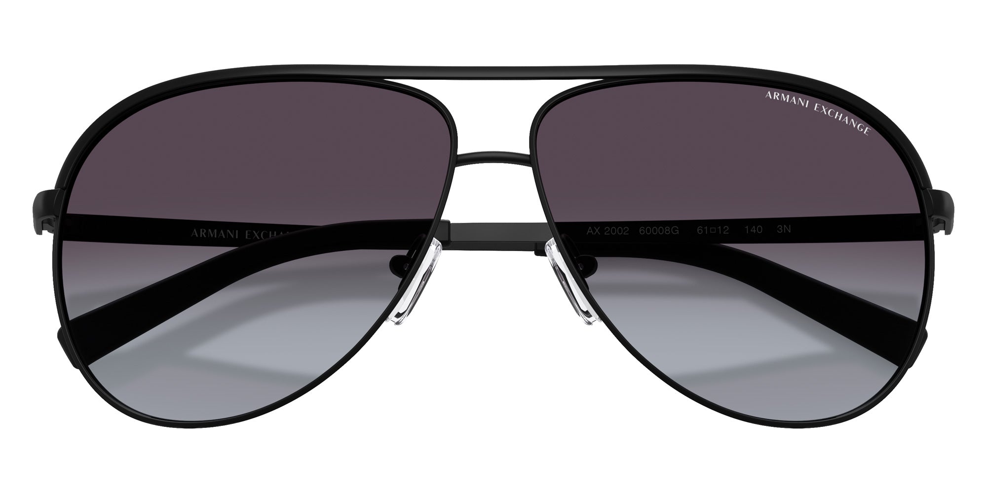 ARMANI EXCHANGE AX2002 60008G 61 - Matte Black / Gray Gradient #id:ax200260008g_s:100120