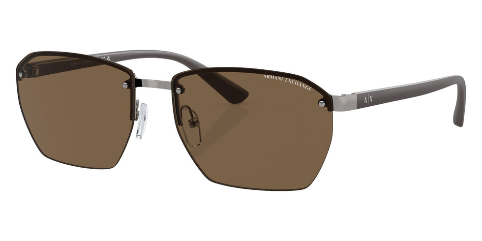 ARMANI EXCHANGE AX2048S 608573 59 - Shiny Gunmetal / Dark Brown #id:ax2048s608573_s:100105