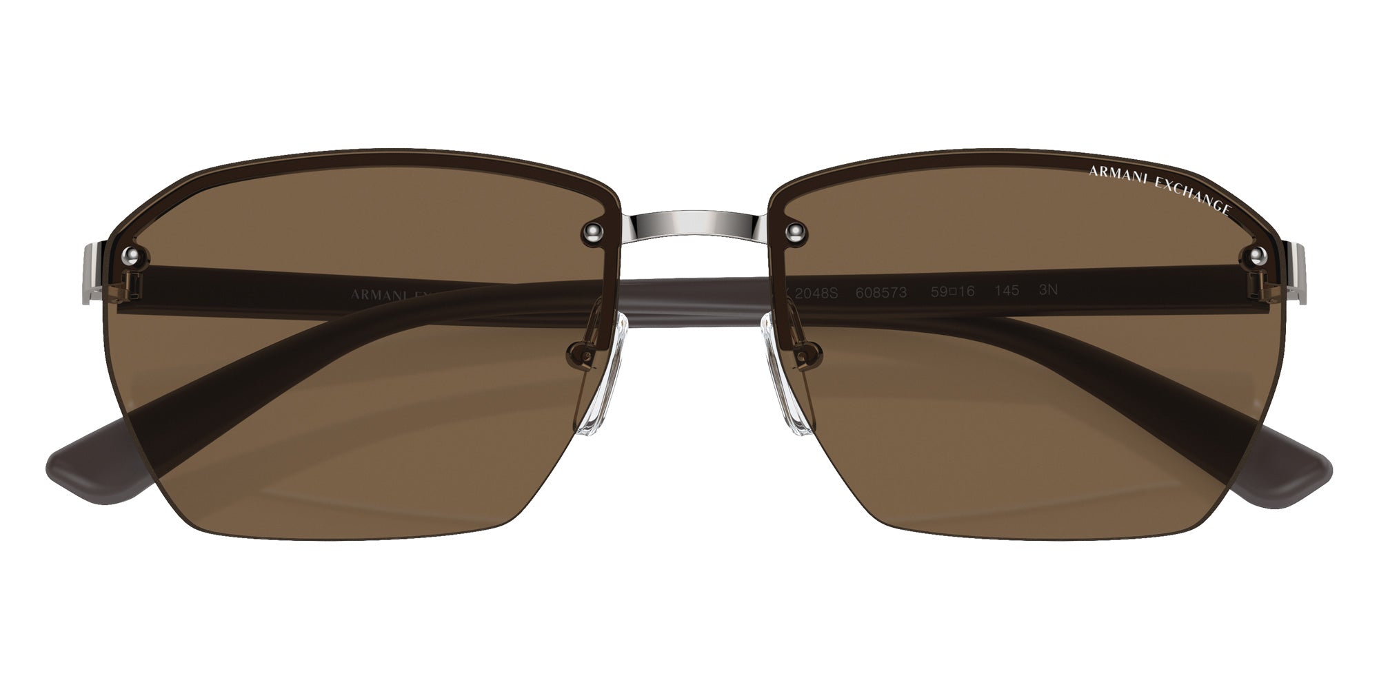 ARMANI EXCHANGE AX2048S 608573 59 - Shiny Gunmetal / Dark Brown #id:ax2048s608573_s:100120