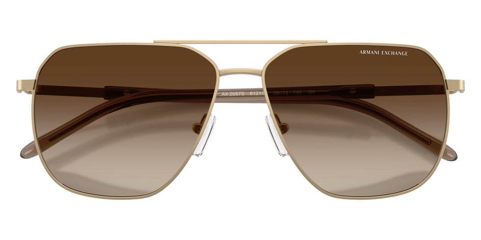 ARMANI EXCHANGE AX2057S 612113 59 - Matte Pale Gold / Brown Gradient #id:ax2057s612113_s:100120
