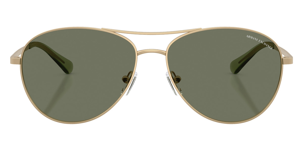ARMANI EXCHANGE AX2061S 61219A 59 - Matte Pale Gold / Dark Green Polarized #id:ax2061s61219a_s:108100