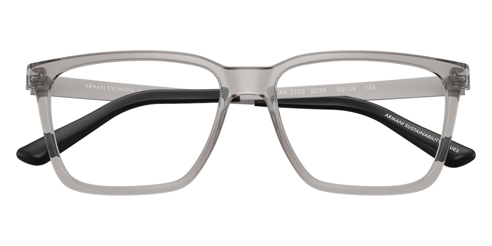 ARMANI EXCHANGE AX3103 8239 55 - Shiny Transparent Gray #id:ax31038239_s:100100