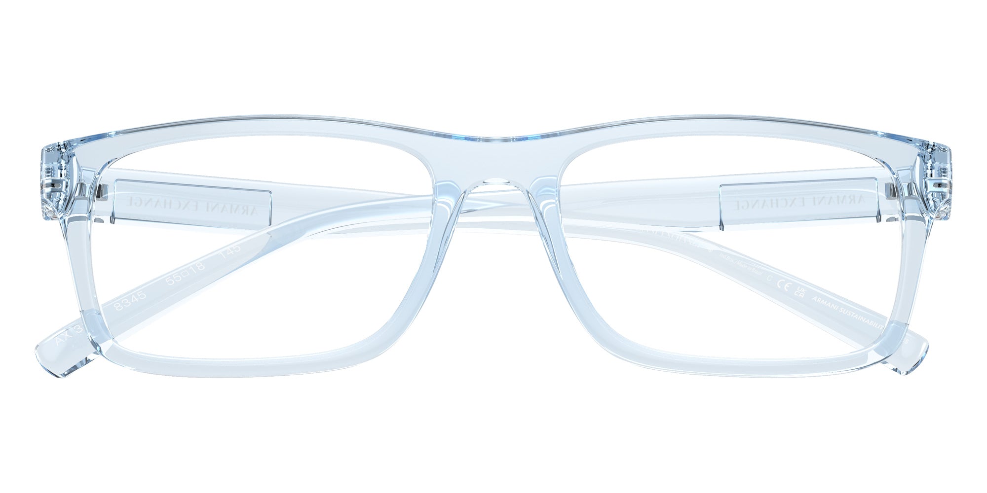 ARMANI EXCHANGE AX3115 8345 55 - Shiny Transparent Blue #id:ax31158345_s:100120