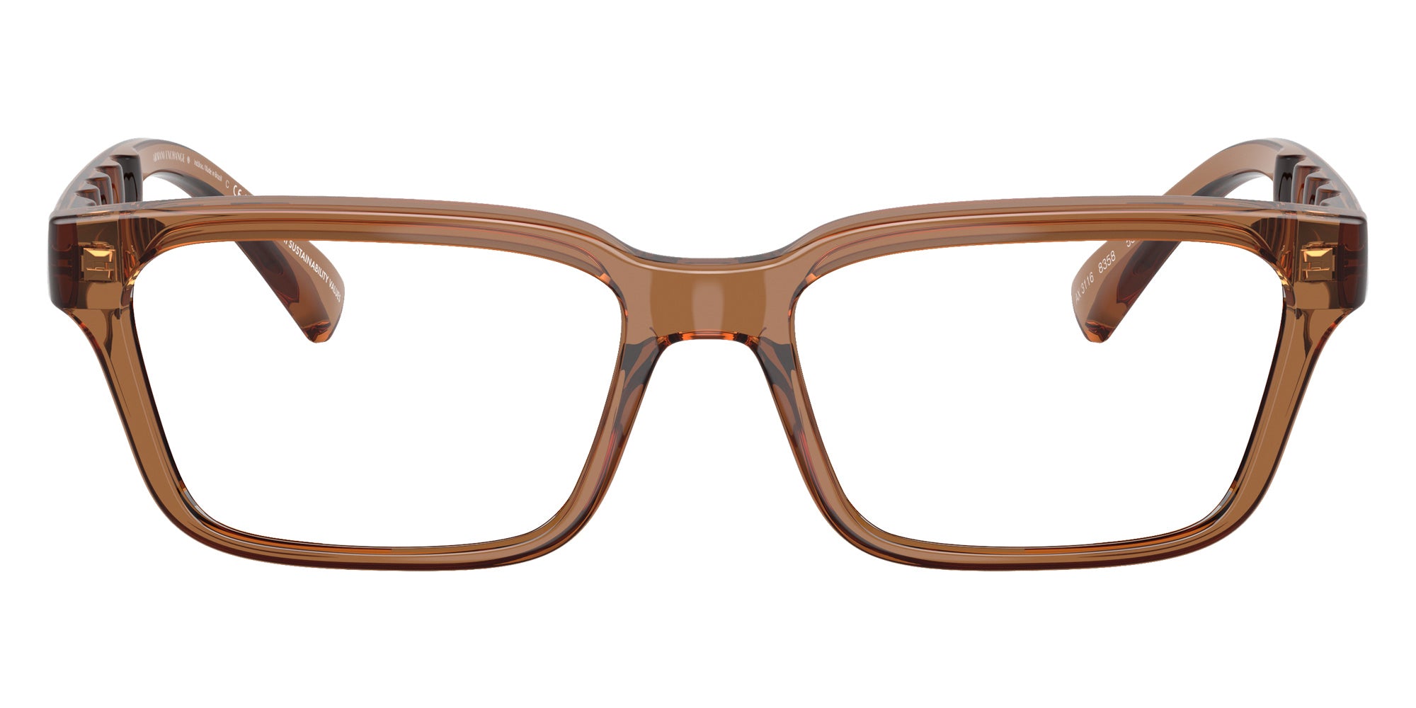 ARMANI EXCHANGE AX3116 8358 55 - Shiny Transparent Brown #id:ax31168358_s:102100