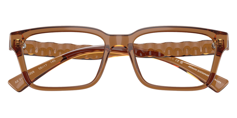 ARMANI EXCHANGE AX3116 8358 55 - Shiny Transparent Brown #id:ax31168358_s:102120