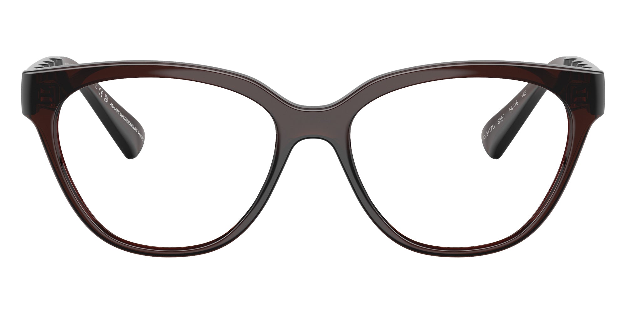 ARMANI EXCHANGE AX3117U 8357 54 - Shiny Transparent Brown #id:ax3117u8357_s:100100