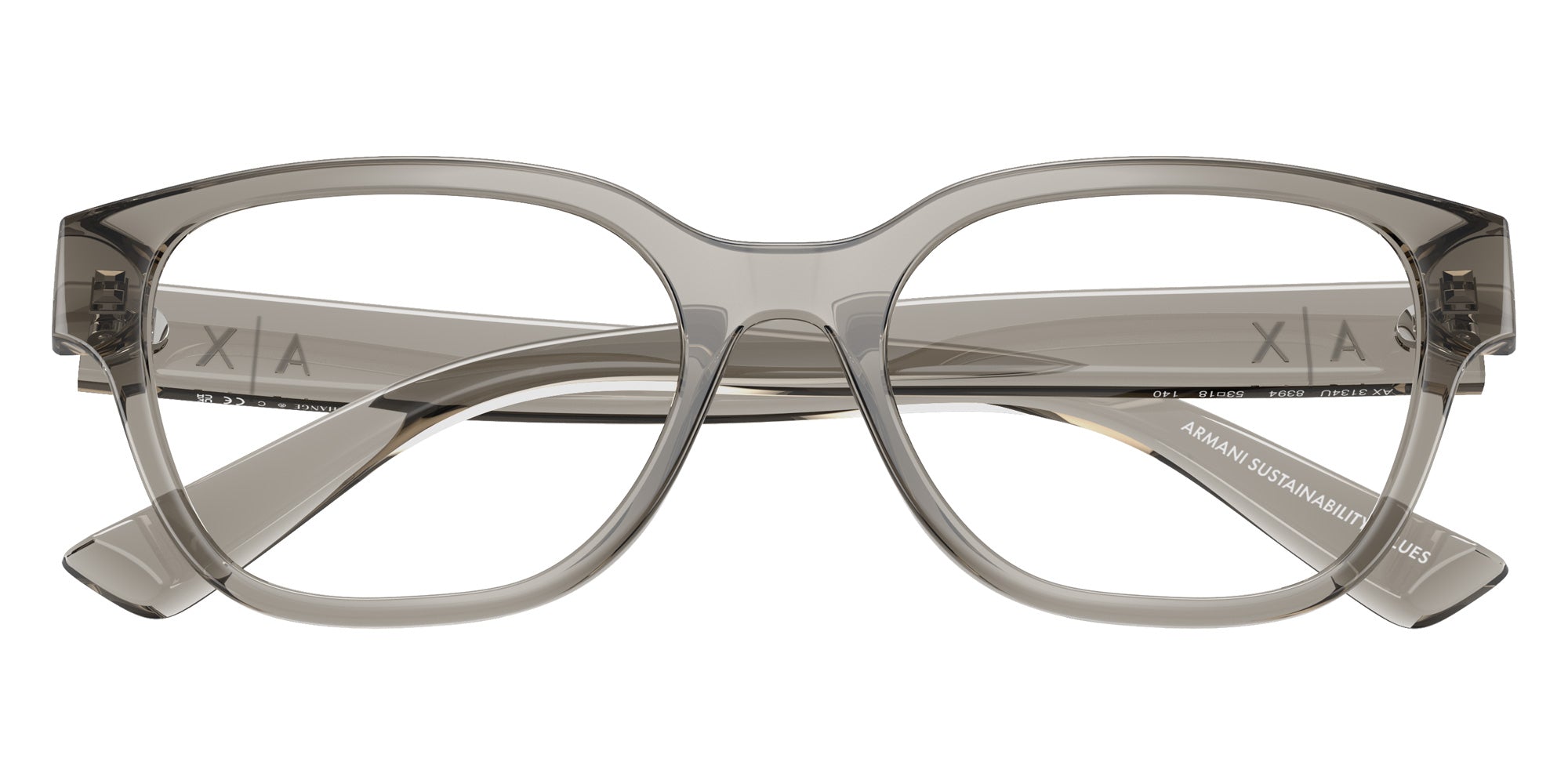 ARMANI EXCHANGE AX3134U 8394 53 - Shiny Transparent Gray #id:ax3134u8394_s:102120