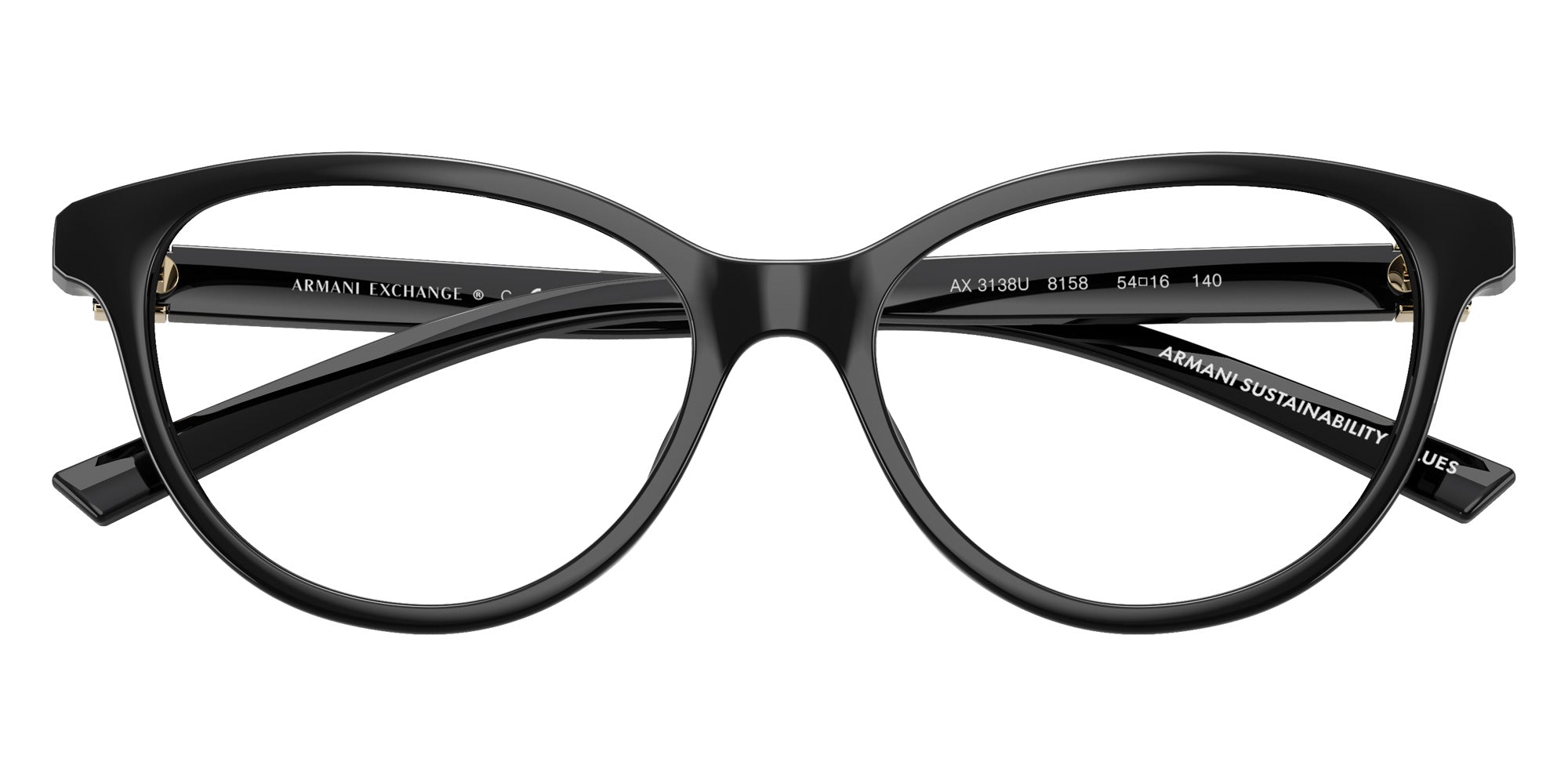 ARMANI EXCHANGE AX3138U 8158 54 - Shiny Black #id:ax3138u8158_s:100100