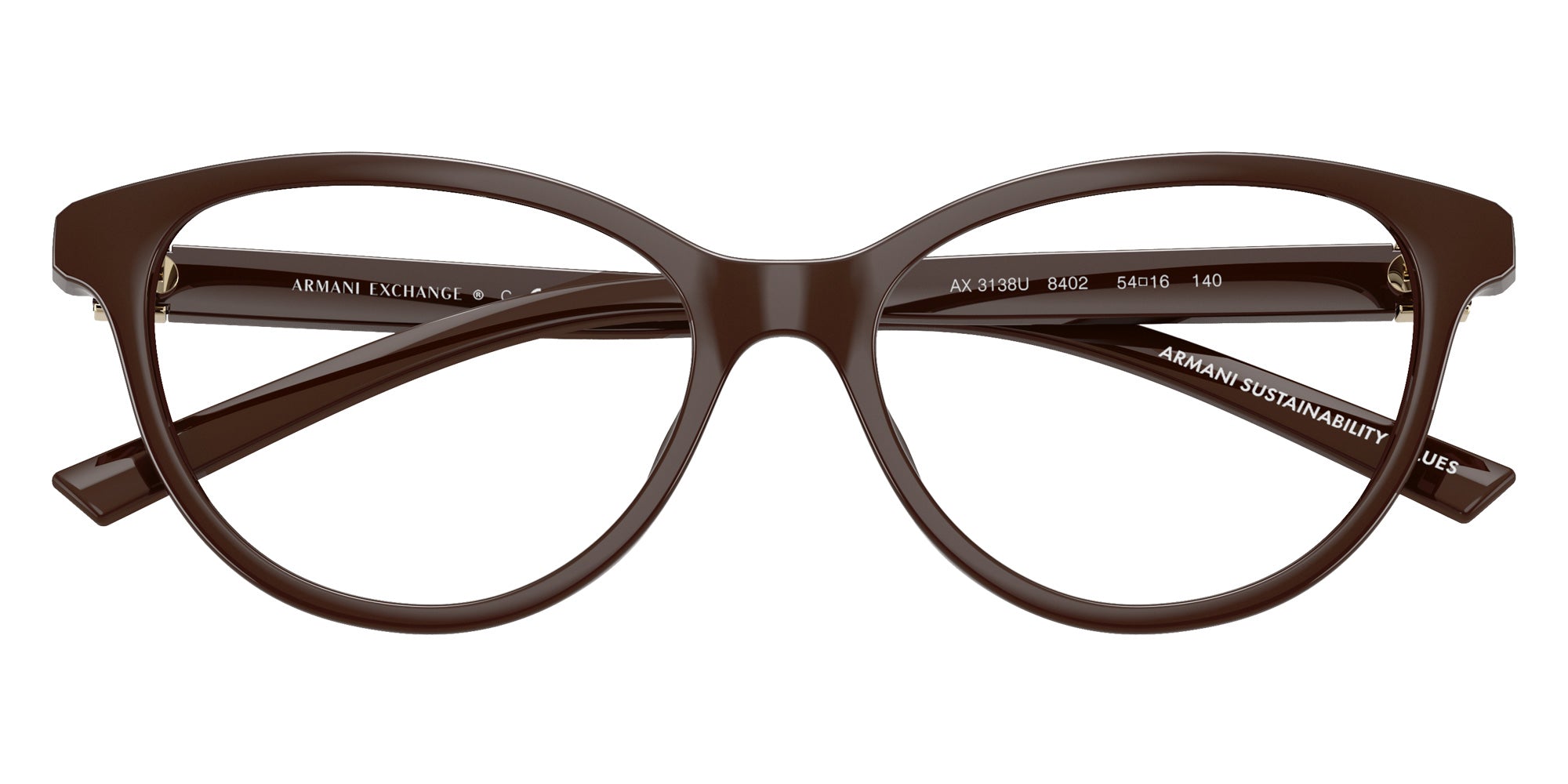ARMANI EXCHANGE AX3138U 8402 54 - Shiny Dark Brown #id:ax3138u8402_s:108100