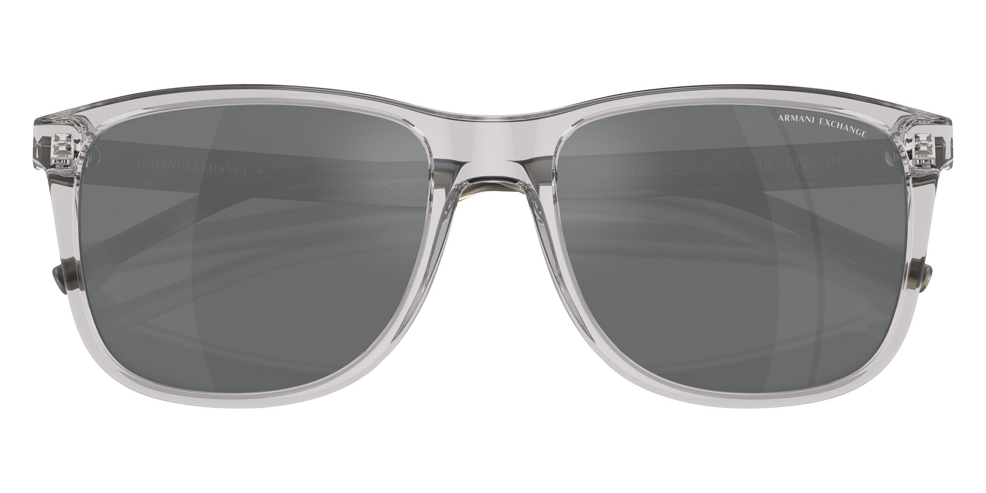 ARMANI EXCHANGE AX4070S 82396G 57 - Shiny Gray / Mirrored Black #id:ax4070s82396g_s:100120