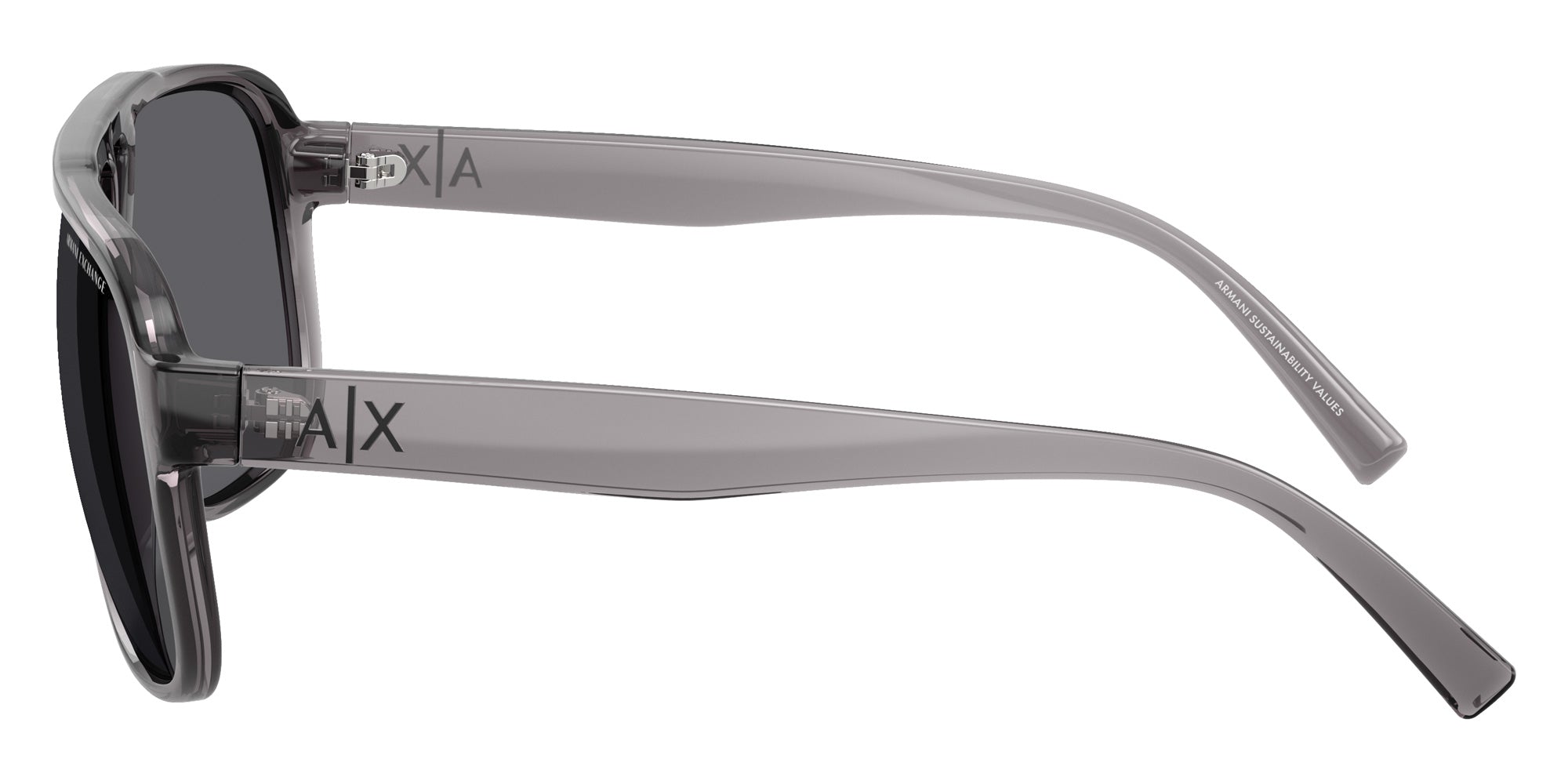 ARMANI EXCHANGE AX4104S 823981 61 - Shiny Transparent Gray / Gray Polarized #id:ax4104s823981_s:100110