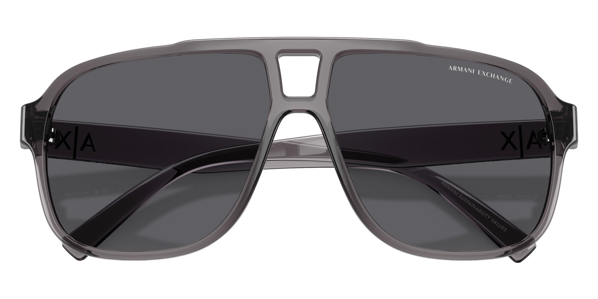 ARMANI EXCHANGE AX4104S 823981 61 - Shiny Transparent Gray / Gray Polarized #id:ax4104s823981_s:100120