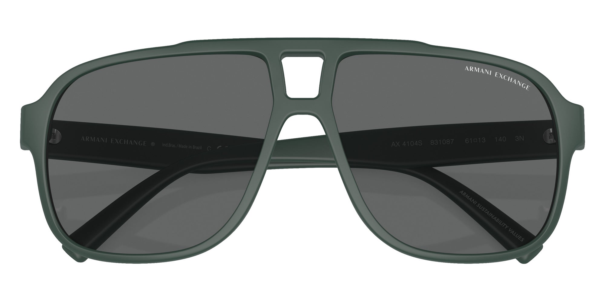 ARMANI EXCHANGE AX4104S 831087 61 - Matte Green / Smoke #id:ax4104s831087_s:102120